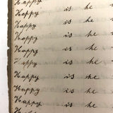 Lewis Betts' 1853 Penmanship Practice Notebook with Great Sentences, Milton MA
