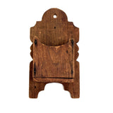 Sweet Little Antique Carved Match Holder