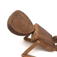 Double Faced Hand-carved Folk Art Jig Figure