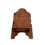 Sweet Little Antique Carved Match Holder