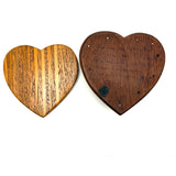 Given to Joyce by Gladys, whose Son George May Have Made it, Old Stacked Layers Treen Heart Shaped Box