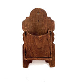Sweet Little Antique Carved Match Holder
