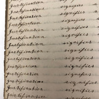 Lewis Betts' 1853 Penmanship Practice Notebook with Great Sentences, Milton MA