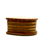 Given to Joyce by Gladys, whose Son George May Have Made it, Old Stacked Layers Treen Heart Shaped Box