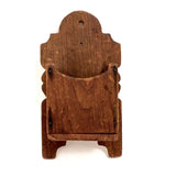 Sweet Little Antique Carved Match Holder