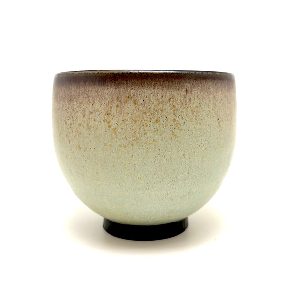 Radiant, One of a Kind Make Do Edwin and Mary Scheier Vessel with Hand Hammered Copper Foot