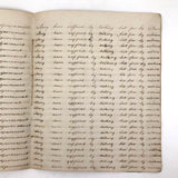 Lewis Betts' 1853 Penmanship Practice Notebook with Great Sentences, Milton MA