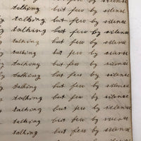 Lewis Betts' 1853 Penmanship Practice Notebook with Great Sentences, Milton MA