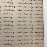 Lewis Betts' 1853 Penmanship Practice Notebook with Great Sentences, Milton MA