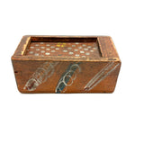 Early 19th Century Hand-carved Slide Lid Box in Glorious, Joyful Original Paint