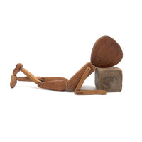 Double Faced Hand-carved Folk Art Jig Figure