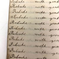 Lewis Betts' 1853 Penmanship Practice Notebook with Great Sentences, Milton MA