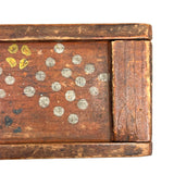 Early 19th Century Hand-carved Slide Lid Box in Glorious, Joyful Original Paint