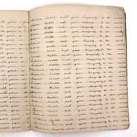 Lewis Betts' 1853 Penmanship Practice Notebook with Great Sentences, Milton MA