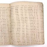 Lewis Betts' 1853 Penmanship Practice Notebook with Great Sentences, Milton MA