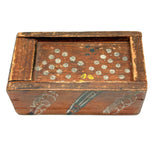 Early 19th Century Hand-carved Slide Lid Box in Glorious, Joyful Original Paint