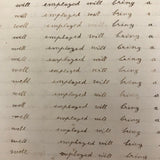 Lewis Betts' 1853 Penmanship Practice Notebook with Great Sentences, Milton MA