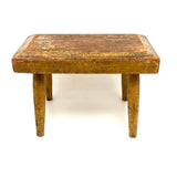 Best Antique Cricket Stool in Original Mustard Paint