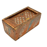 Early 19th Century Hand-carved Slide Lid Box in Glorious, Joyful Original Paint