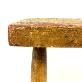 Best Antique Cricket Stool in Original Mustard Paint