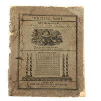Lewis Betts' 1853 Penmanship Practice Notebook with Great Sentences, Milton MA