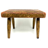 Best Antique Cricket Stool in Original Mustard Paint