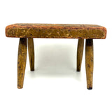 Best Antique Cricket Stool in Original Mustard Paint