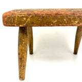 Best Antique Cricket Stool in Original Mustard Paint