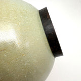 Radiant, One of a Kind Make Do Edwin and Mary Scheier Vessel with Hand Hammered Copper Foot