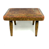 Best Antique Cricket Stool in Original Mustard Paint