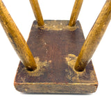 Best Antique Cricket Stool in Original Mustard Paint