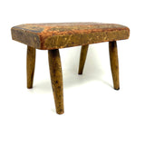 Best Antique Cricket Stool in Original Mustard Paint