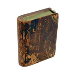 Antique Folk Art Paint Decorated Book Shaped Box with Snake Surprise!