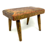 Best Antique Cricket Stool in Original Mustard Paint