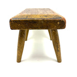 Best Antique Cricket Stool in Original Mustard Paint
