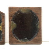 Pair of Tiny Gem Tintypes in Tiny Hand-carved Frames