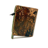 Antique Folk Art Paint Decorated Book Shaped Box with Snake Surprise!