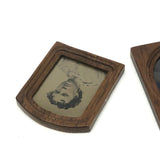 Pair of Tiny Gem Tintypes in Tiny Hand-carved Frames