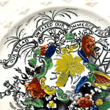 Our Bread Untaxed, Our Commerce Free: Scarce and Timely c. 1830s Anti-Corn Law Staffordshire Child's Plate