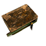 Antique Folk Art Paint Decorated Book Shaped Box with Snake Surprise!
