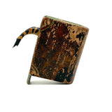 Antique Folk Art Paint Decorated Book Shaped Box with Snake Surprise!