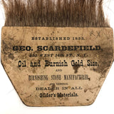 C. 1860s Geo. Scardefield Advertising Promotional Gold Leaf (Squirrel Hair) Brush