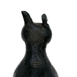 Alert and Poised to Pounce, with Twitching Ear,  Folk Carving Of Black and Brown Dog