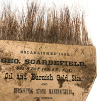 C. 1860s Geo. Scardefield Advertising Promotional Gold Leaf (Squirrel Hair) Brush