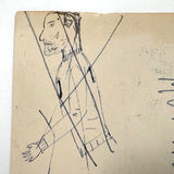 "I Don't Have a Rebuttal"...Outlaw Drawing, Ink on Card, with More on Reverse