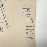 "I Don't Have a Rebuttal"...Outlaw Drawing, Ink on Card, with More on Reverse