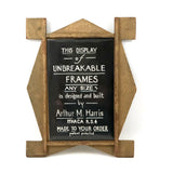 Arthur H. Harris, Frame Maker, Ithaca, NY, C. Early 20th C. Salesman Sample Frame