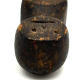 Ultra Primitive 19th Century Carved Clothes Pin Form Doll with Expressive Face and Super Rich Patina