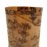 Hunters on Horseback, Dogs, Hare, House: Wonderful Early 19th Century British Folk Art Beaker