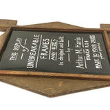 Arthur H. Harris, Frame Maker, Ithaca, NY, C. Early 20th C. Salesman Sample Frame